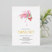 パームビーチクリスマスホリデーパーティー招待状 箔シーズンカード (立ち正面)