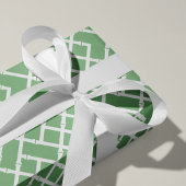 パームビーチグリーン幾何竹格子パターン ラッピングペーパー