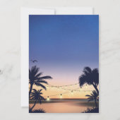 パームビーチサンセットストリングライツバースデーパーティー 招待状 (裏面)