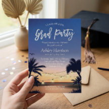 パームビーチサンセットストリングライト卒業パーティー