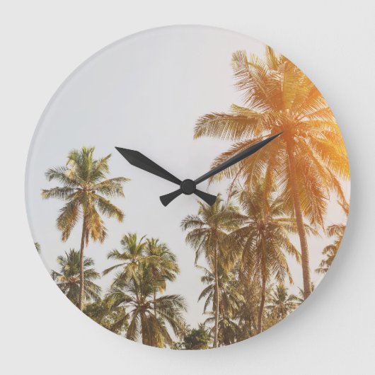 パームビーチシーニックビュー ラージ壁時計 (正面)