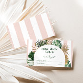 パームビーチストライプピンクキスブライダルゲーム エンクロージャーカード