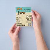 パームビーチタニングサロンズ広告フライヤー チラシ (手)