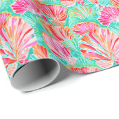 パームビーチトロピカルシーカラフルシェル ラッピングペーパー (ロールコーナー)