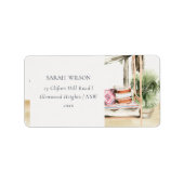 パームビーチトロピカルパームビーチカバナアドレス ラベル (正面)