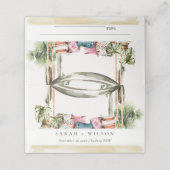 パームビーチトロピカルパームビーチカバナ結婚ズ プレイスカード (外部開封)