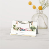 パームビーチトロピカルパームビーチカバナ結婚ズ プレイスカード (裏面)