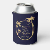 パームビーチトロピカルロゴ |ネイビーサンド 缶クーラー (缶裏面)