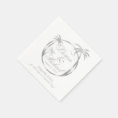 パームビーチトロピカルロゴ | 銀箔 スタンダードカクテルナプキン (角)