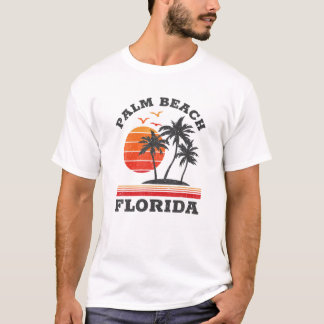 パームビーチフロリダレトロ土産ギフト Tシャツ