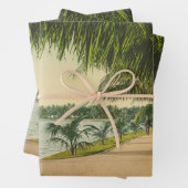パームビーチフロリダヴィンテージ1898 ラッピングペーパーシート (インサイチュ)