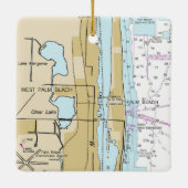 パームビーチフロリダ航海のグラフ セラミックオーナメント (裏面)