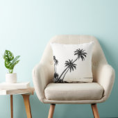 パームビーチモダン海白黒 クッション (椅子)