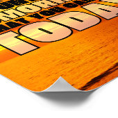 パームビーチ海サンセット |フレーズやる気を起こさせる ポスター (角)