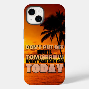 パームビーチ海サンセット フレーズやる気を起こさせる Case-Mate iPhone 14ケース