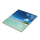 パームビーチ深いブルースカイアクアマリンウォーターズ タイル (側面)