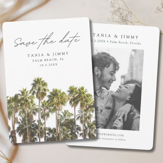 パームビーチ結婚式フロリダ日付の保存 招待状