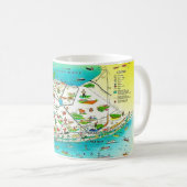 パームビーチ郡地図マグ コーヒーマグカップ (正面右)