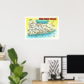 パームビーチ郡 16x24 地図プリント ポスター (ホームオフィス)