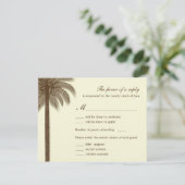 パームビーチ ウェディング 返信カード/レスポンスカード - ブラウン 出欠カード (スタンド正面)