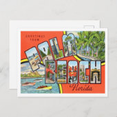 パームビーチ,フロリダヴィンテージビッグ文字はがき ポストカード (正面/裏面)
