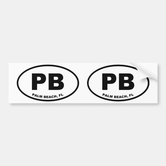 パームビーチPB バンパーステッカー (正面)