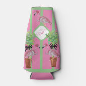 パームピンクフラミンゴフラミンゴステラコッタ ボトルクーラー (正面)