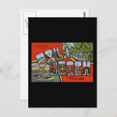 パームフロリダからの挨拶ビーチ ポストカード (正面/裏面)