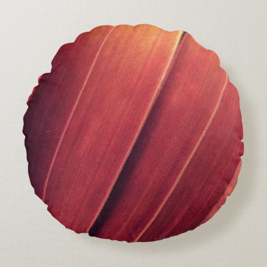 パームフロンズインラストと金ゴールド ラウンドクッション (正面)