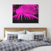 パームフロンドハワイのキャンバスのラップ キャンバスプリント (インサイチュ (寝室))