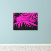 パームフロンドハワイのキャンバスのラップ キャンバスプリント (インサイチュ (ウッドフロア))