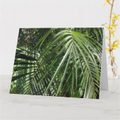 パームフロンドファインアート自然写真 カード (黄色い花)