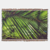 パームフロンド、松の針とシャドウブランケット スローブランケット (正面)