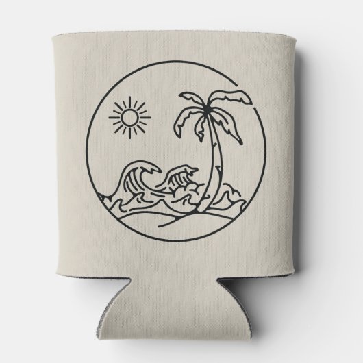 パームフローラトロピッ結婚カル |砂クーラーボックス 缶クーラー (裏面)