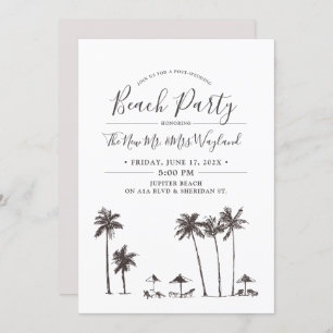 パームブリーズ ポスト結婚のビーチパーティー 招待状