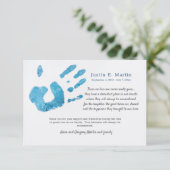 パームプリント悔やみや弔慰サンキューカード 招待状 (スタンド正面)