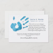 パームプリント悔やみや弔慰サンキューカード 招待状 (正面/裏面)