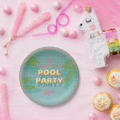 パームプールパーティープレート ペーパープレート (パーティー)