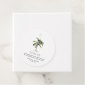 パームミニマルツリートロピカルビーチ結婚式 フェイバータグ (インサイチュ)