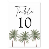 パームミニマルツリ結婚ーズ テーブルナンバー (正面)
