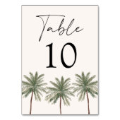 パームミニマルツリ結婚ーズ テーブルナンバー (正面)