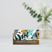 パームモダンツリーのパターン |木目 名刺 (スタンド正面)