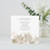 パームモダンツリーの水の色結婚の 招待状 (スタンド正面)