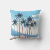 パームモダンツリーズブルーホワイトアウトドア クッション (裏面)