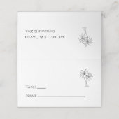パームモダンツリー熱帯行先結婚式 プレイスカード (外部開封)