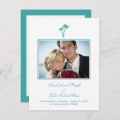 パームモダンツリー結婚の発表 案内ポストカード (正面/裏面)