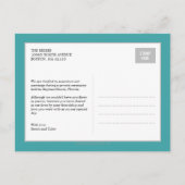 パームモダンツリー結婚の発表 案内ポストカード (裏面)