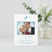 パームモダンツリー結婚の発表 案内ポストカード (スタンド正面)