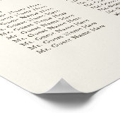 パームモダンツリー結婚の30テーブル座席表 ポスター (角)