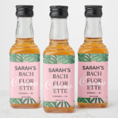 パームモダントロピカルピンクバチェロレッテクルーパーティー リキュールボトルラベル (ボトル)